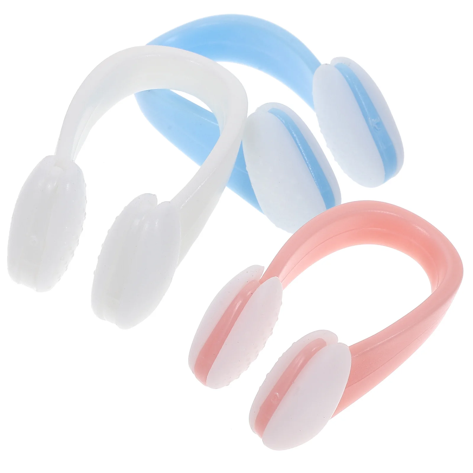 3 قطع من مشابك أنف السباحة للبالغين، تصميم مريح، مادة ممتازة تمنع دخول الماء، مشابك أنف سهلة الحمل #1