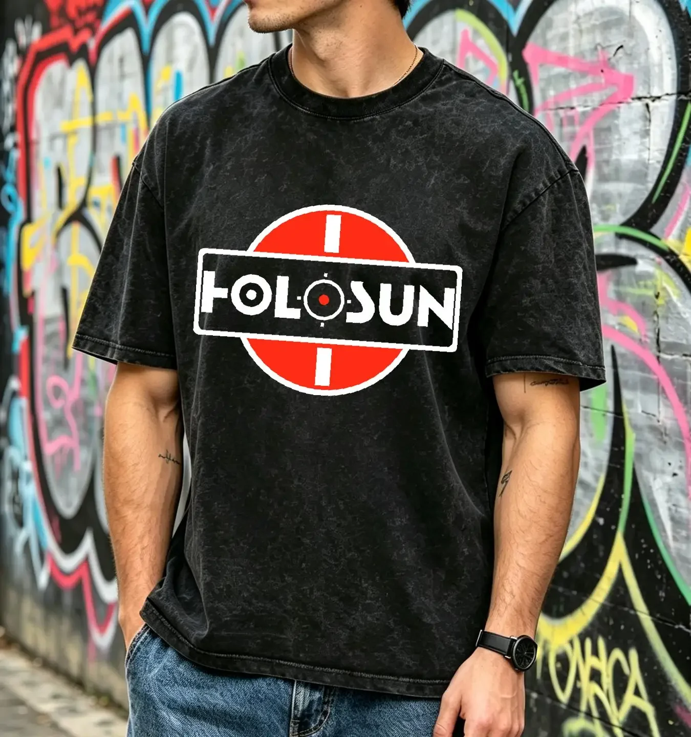washed T Shirt Holosun Optics Red Dot Sights Laser Scope Pistol Gun Black Size S 5XL vintage Washed Slightly designer clothes