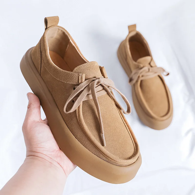 New Fashion Cow Suede Men Casual Leather Shoes Spring Autumn Breathable Luxury Shoes Men Loafers Shoes Sneakers Dress Loafers