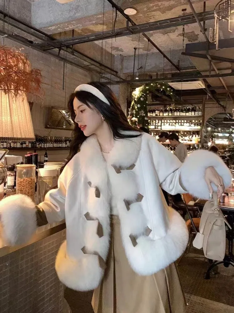 Miiiix Korean Fashion and Environmental Friendly Fox Fur Grass Coat Women's Winter New Leather Integrated Western Style Coats