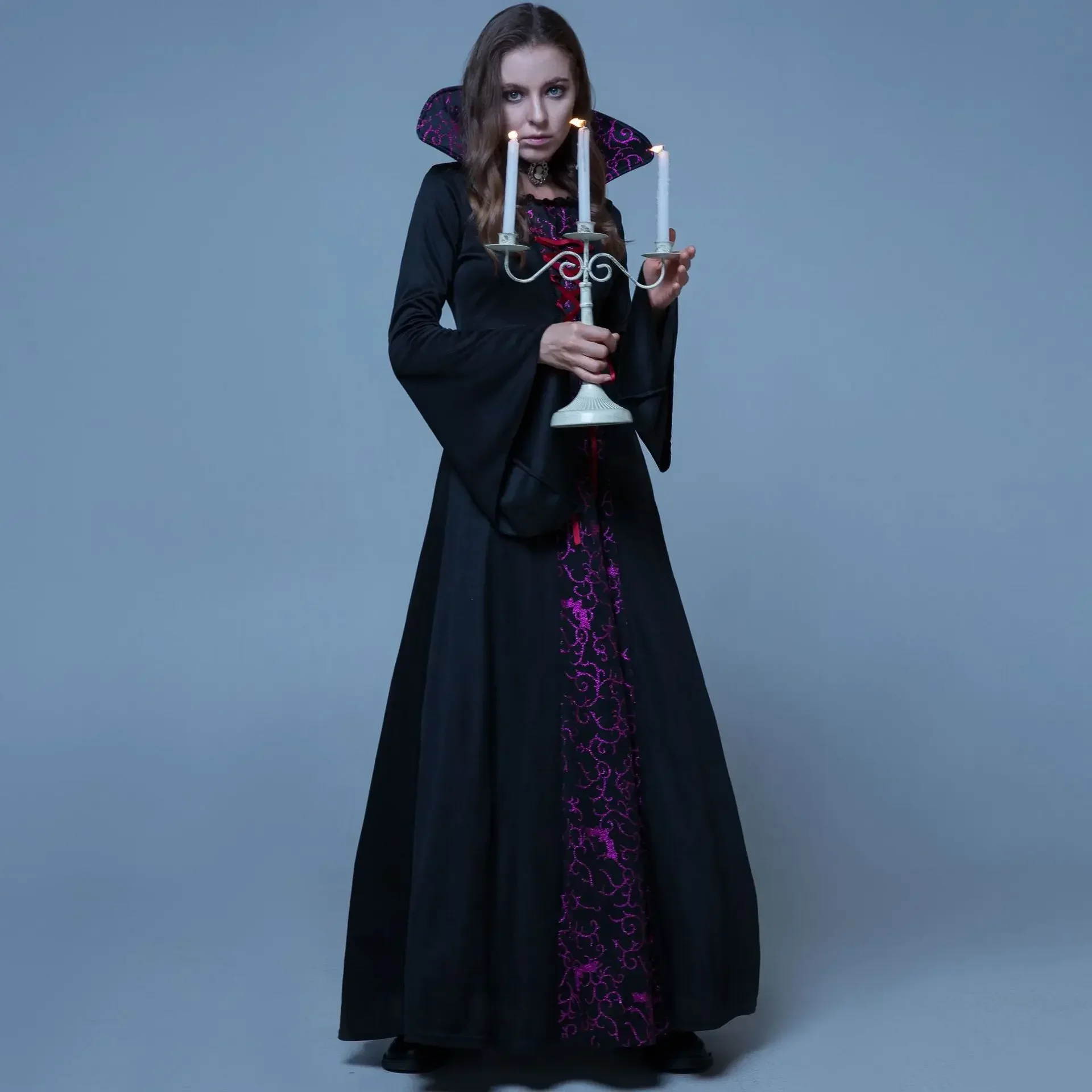 

European Vampire Dress Cosplay Costume For Halloween Court Ball