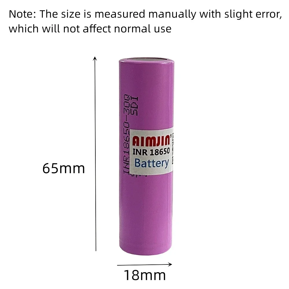 3.7V 3000mAh INR18650 30Q 18650 Battery 3.0ah 20A Discharge Li-ion Rechargeable Battery ,for All Kinds of Electronic Products