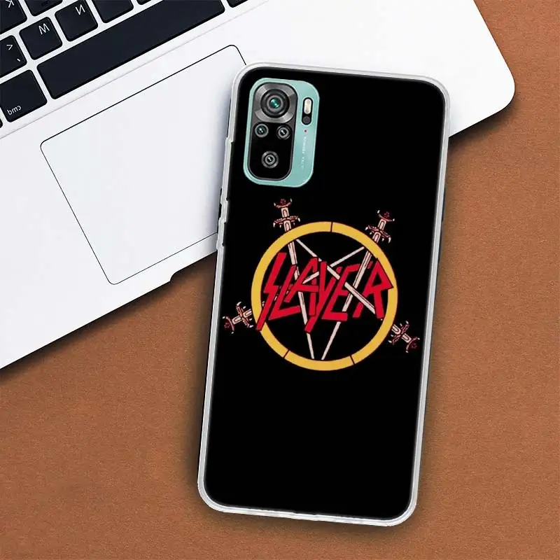 Slayer Heavy Metal Rock Band Phone Case For Xiaomi Redmi Note 13 Pro Plus 5G Cover 12 12C 10X 10C 10A 9 10 9T 9C 9A 8A 8 7A 7 6A