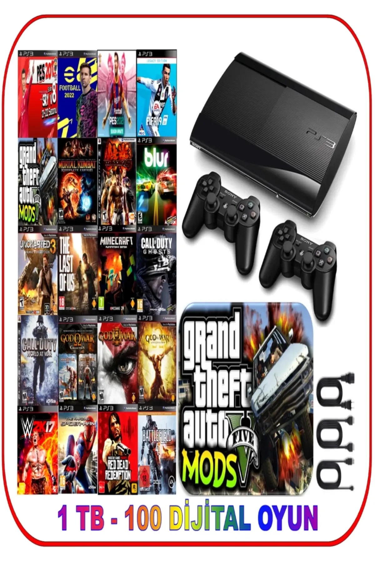 Ps3 Super Slim Action Package 1 Tb Hdd 100 Digital Game 2 Zero Arm