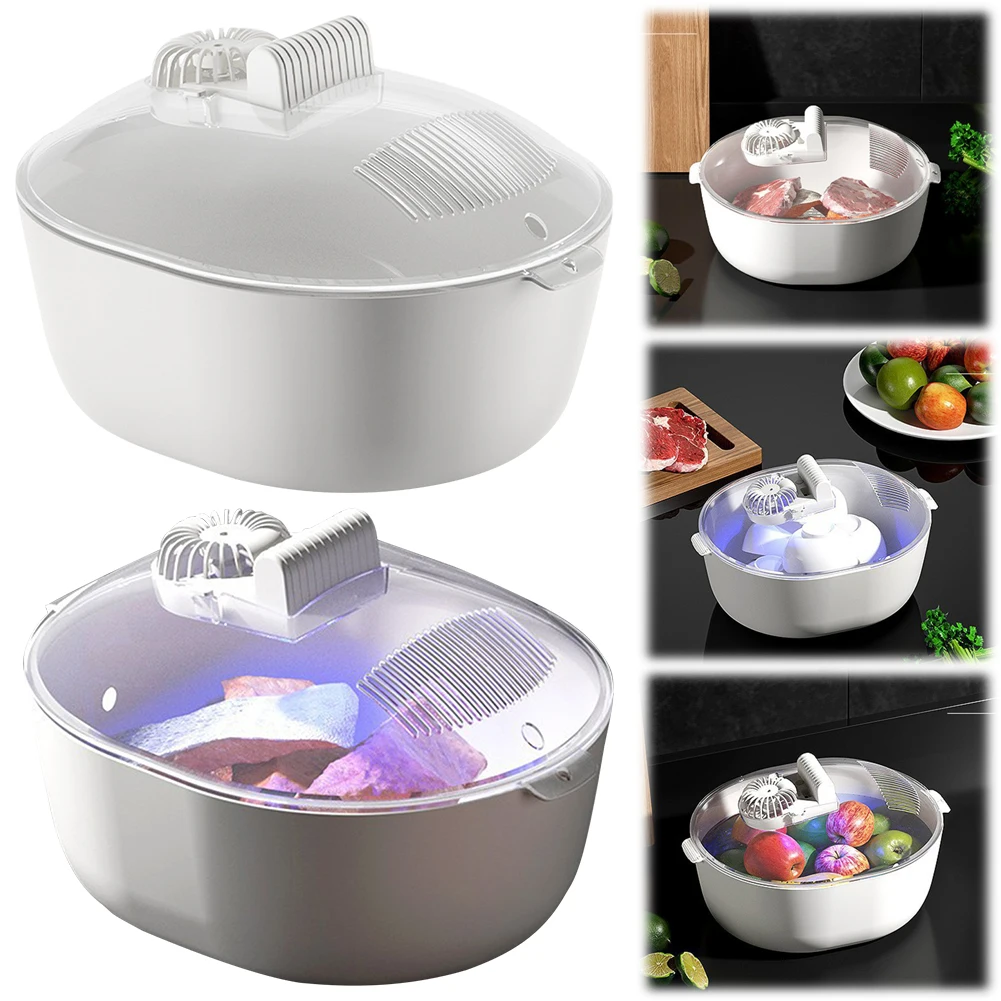 Bandeja de descongelación 4 en 1 que mantiene los alimentos, placa de descongelación física nutritiva, descongelador circulante de carne congelada, máquina de descongelación de carne