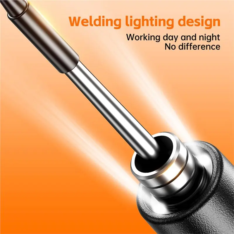ABVG-LED Digital Display Wireless Soldering Iron Kit Temperature Control Type-C Interface Soldering Iron Welding Tool Orange