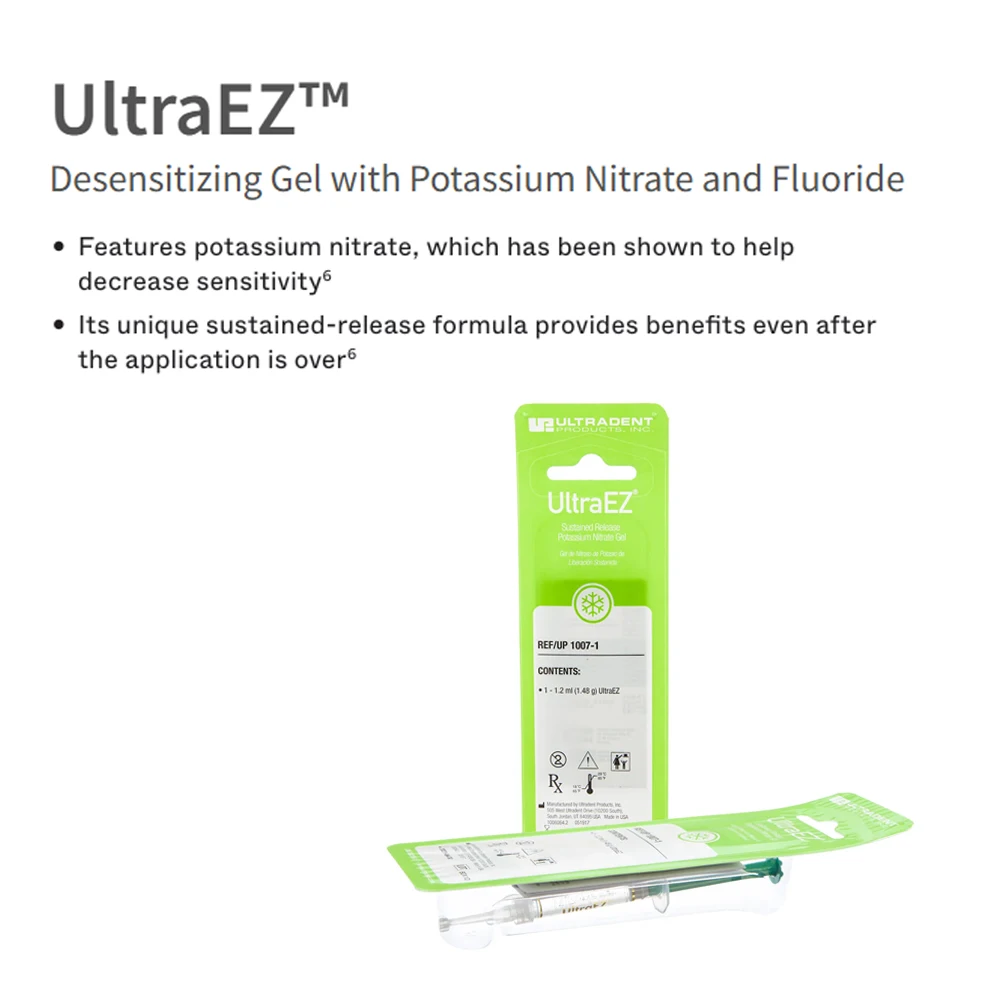 Ultra Ez Dental Desensitizing Gel for Sensitive Teeth Sensitivity Relief Gel Opalescence Whitening Treatment Ultradent UltraEz