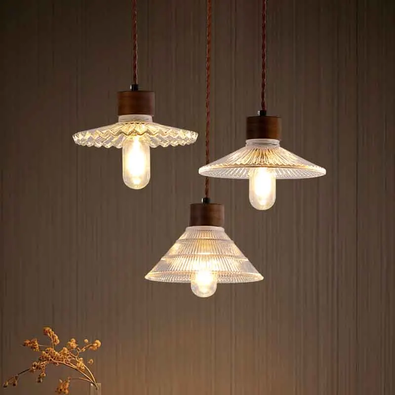 الشمال واضح الزجاج قلادة ضوء الثريا LED الإضاءة غرفة الطعام المطبخ مطعم غرفة نوم ديكور المنزل تعليق الإنارة