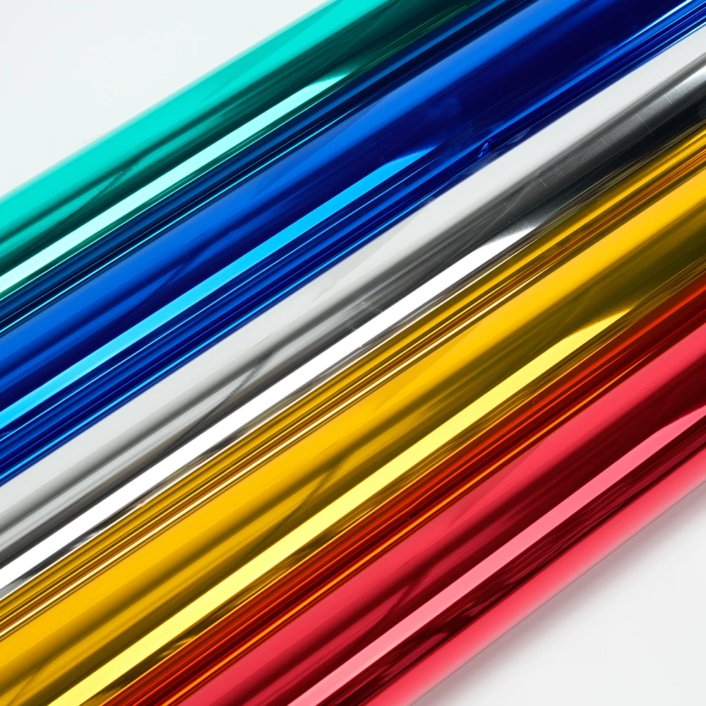 2025 Factory Wholesale Electroplating Chrome Vinyl Car Wrap PET Liner Super Chrome Bule Car Films