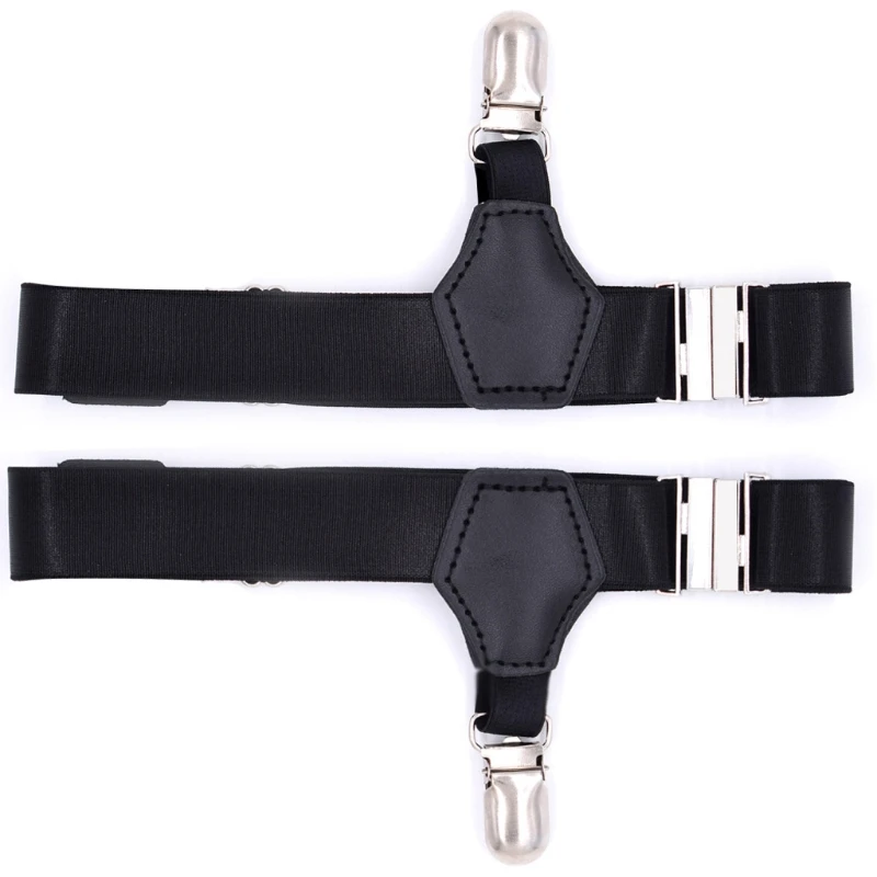 

2Pcs Elastic Men Sock Suspenders Garter Hold Up Braces Duck Clip Grip Adjustable