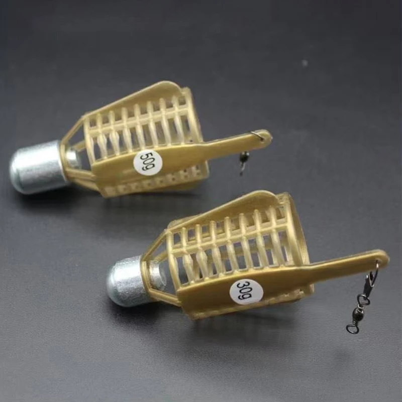 20/30/40/50g Fishing Feeder Basket Holder Load Iron Head Trap Bait Cage Tackle Fishing Tools Accessories Supplies view 2