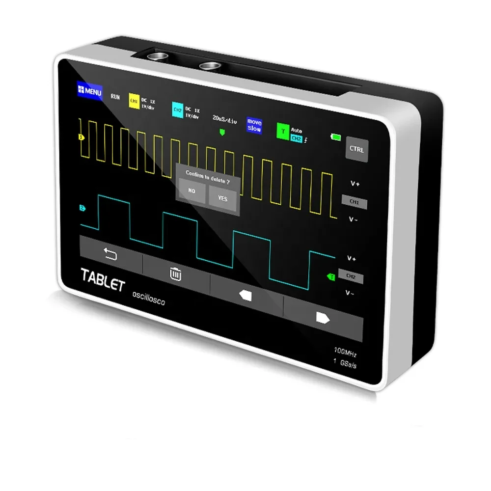 1013D 2 Channels 100MHz Bandwidth 1GSa/s Sampling Rate Oscilloscope with Color TFT LCD Touching Screen Digital Oscilloscope