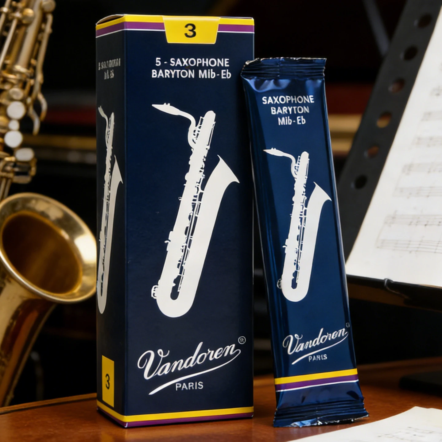 French Vandoren Eb Baritone Saxophone Reeds Accessories Blue Box SAX Reed.
