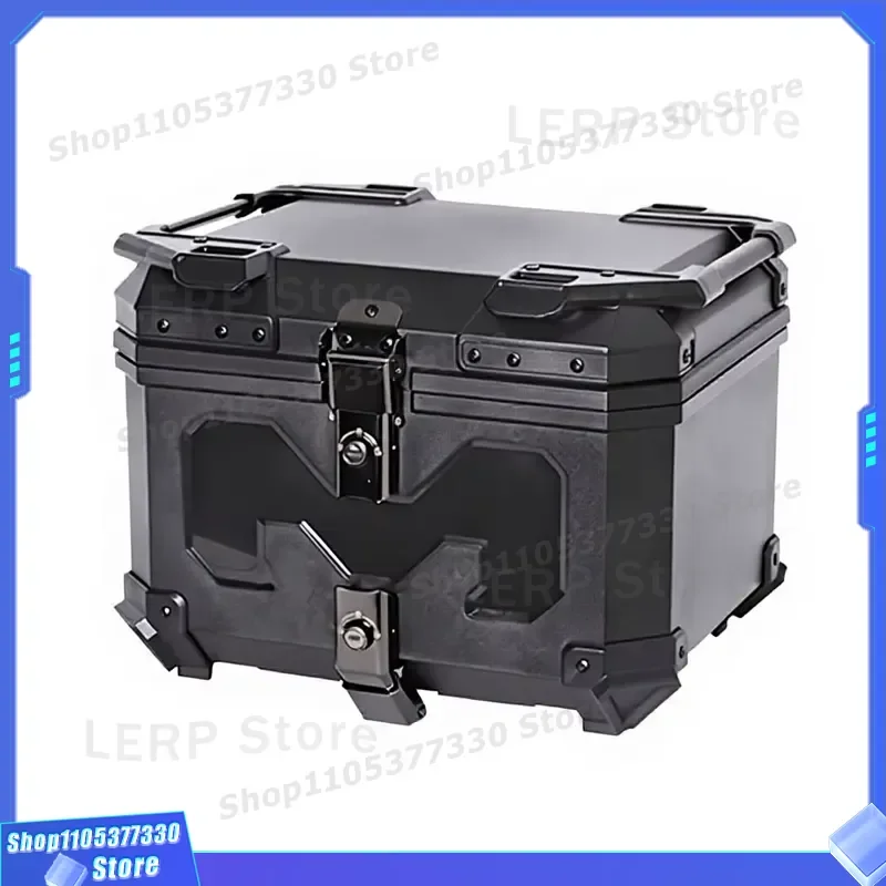 45L Motorcycle Trunk ABS Thickened Embossed Storage Box Electric Vehicle Quick Release Multi Capacity Luggage Accessories