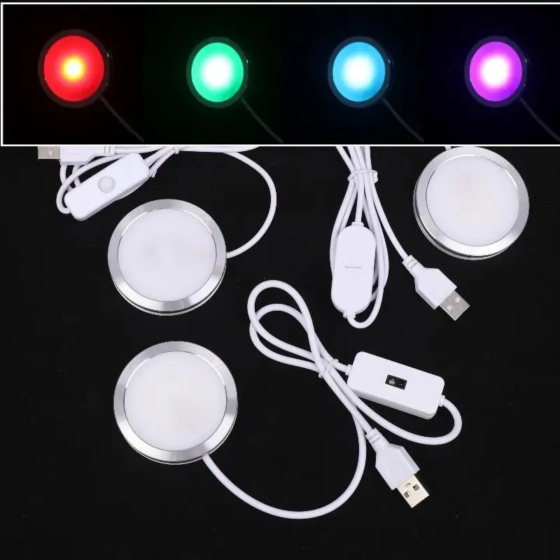 1 قطعة لأجزاء إضاءة Led من الخيزران لتقوم بها بنفسك نموذج دافئ أبيض/متعدد الوحشي USB مستدير رقيقة جدا ضوء لمختبر بامبو Led طقم مصابيح الأجهزة