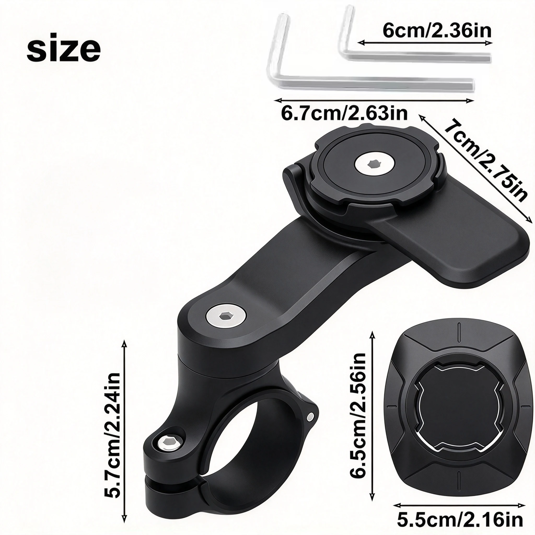 Quick Release Motorcycle Phone Holder with Shock Absorber Anti Shake Bike Handlebar Mount Bracket for Bicycle MTB Scooter