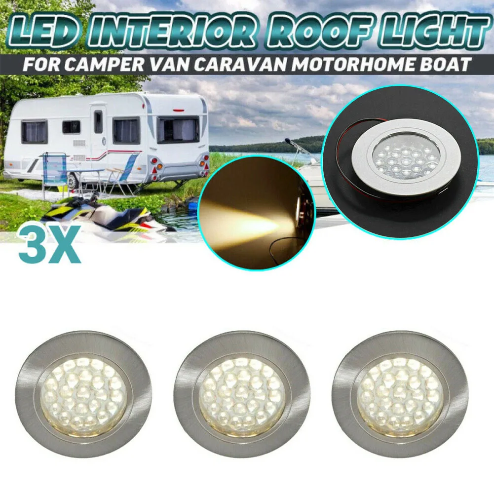12V LED Touch Sensitive Warm White Spot Light For Boat For Caravan For Motorhome RV Camper Interior Reading Lamp 65mm Recessed C