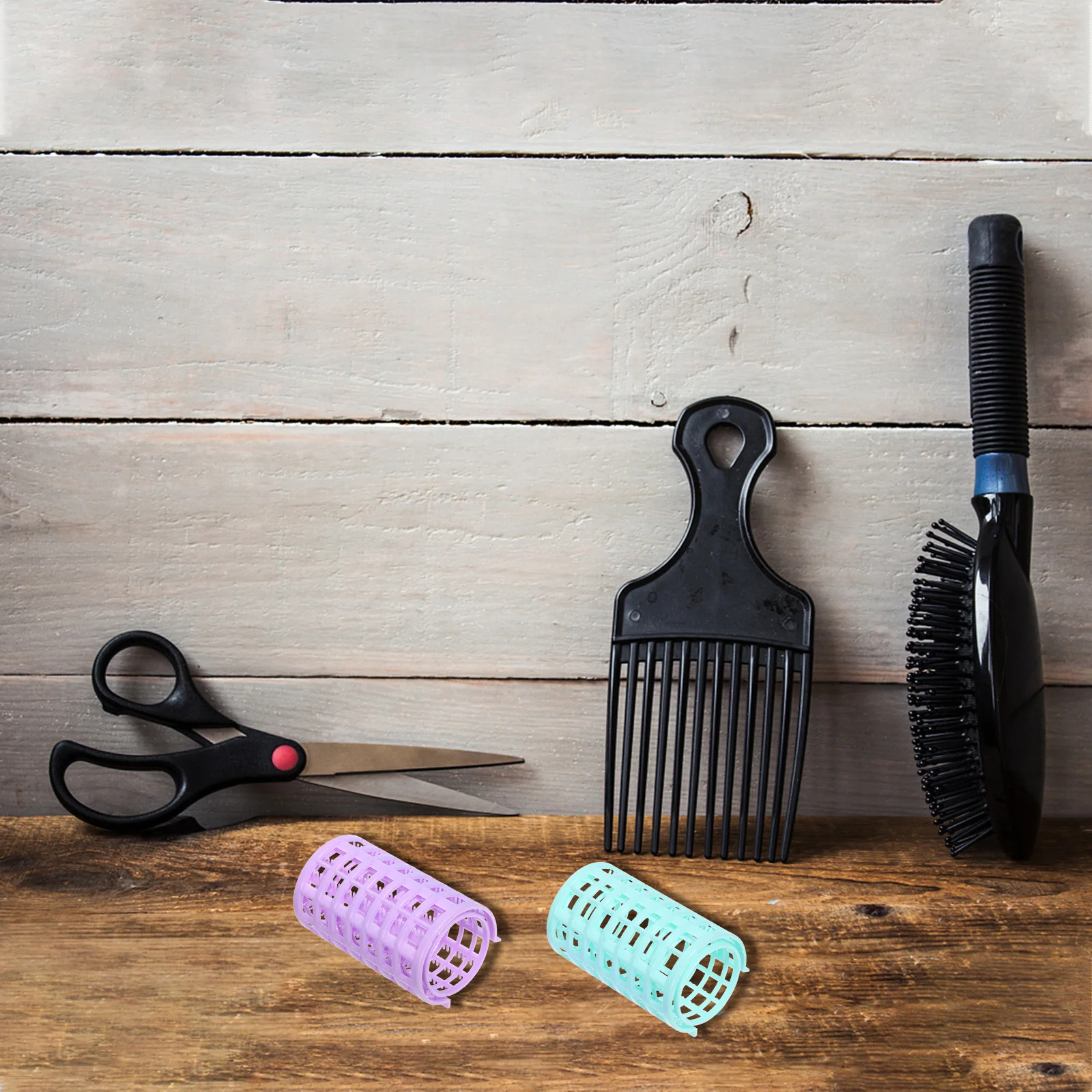 

12Pcs Hair Curlers Rollers Assorted Colors Lightweight Manual Salon Hairdressing Styling Tools for Curl Volume