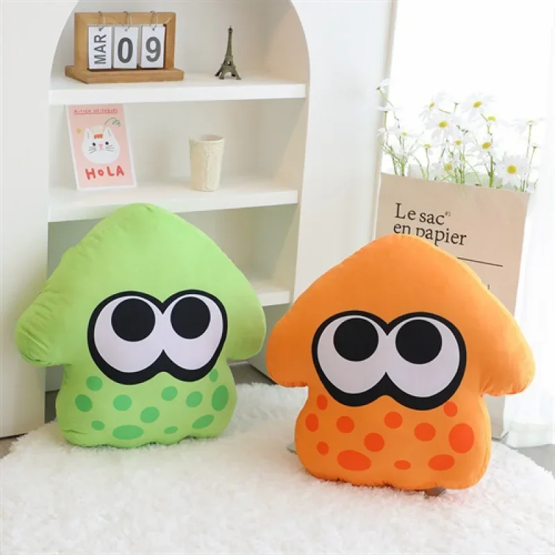 33cm Splatoon Plush Toys Orange Green Inkling Cushion Anime Animal Plushie Pillow Peluche Stuffed Cartoon Dolls Christmas Gift