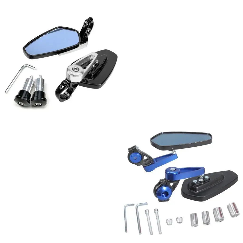E7CA Мотоцикл Регулируемый стержень зеркальный зеркальный руль боковой зеркал задний вид univerasal