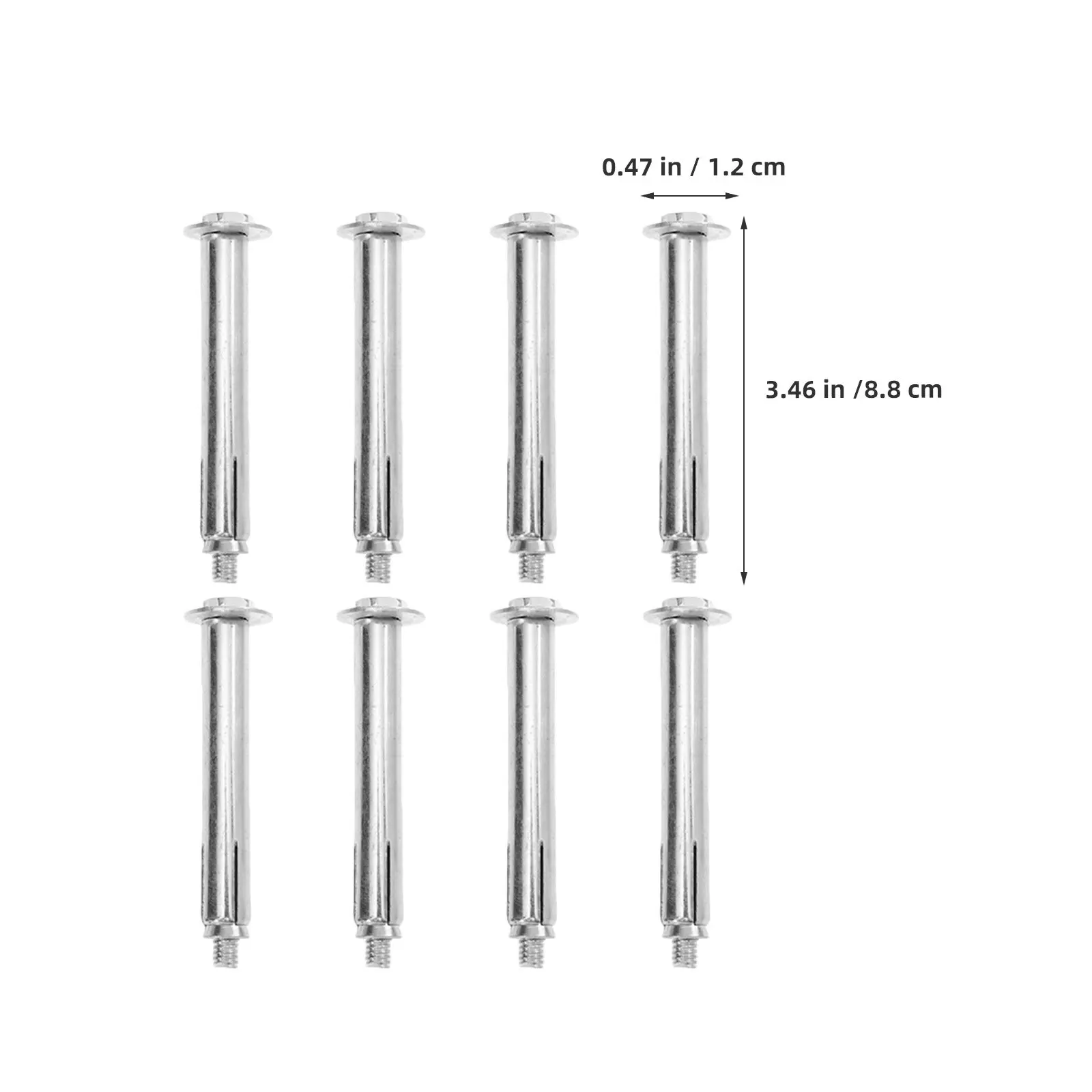 8Pcs Iron Expansion Bolts Parking Lot Warning Post Accessories Heavy Duty Concrete Anchors Bumps Anchor Bolts Garage Parking