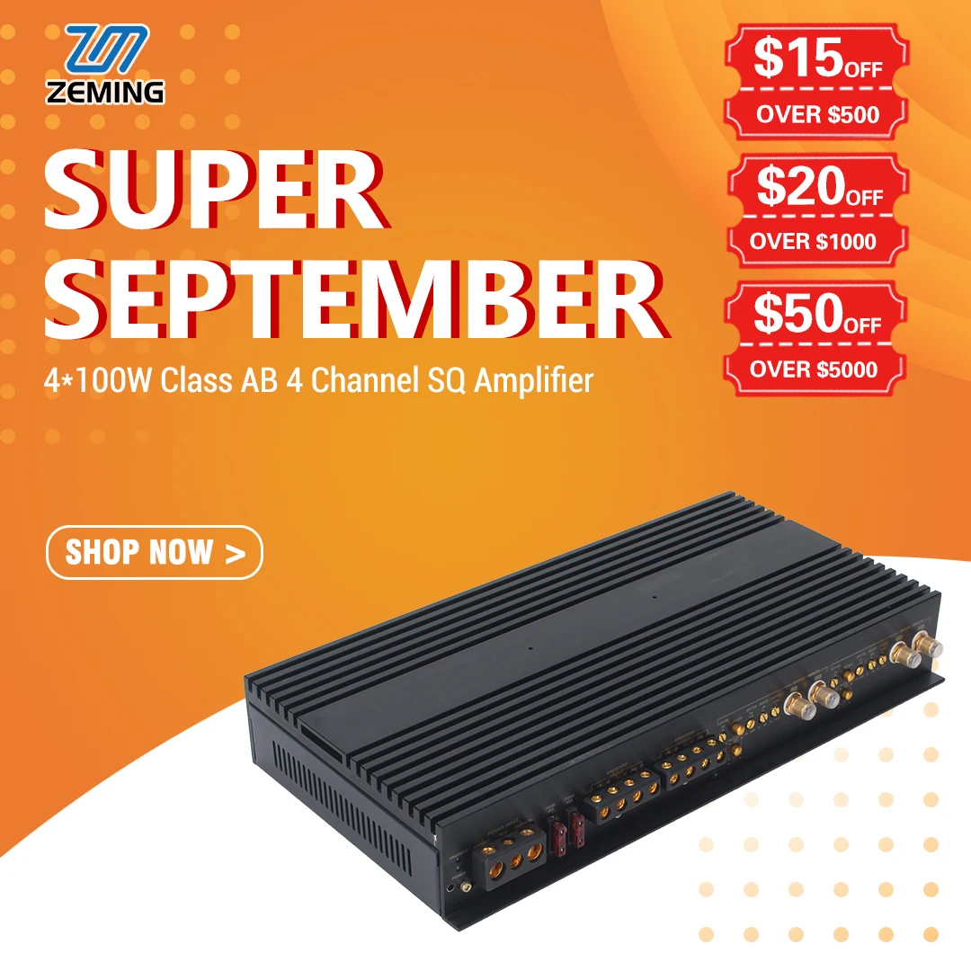 

Car Audio Amplifier 4 Channel Class Amplifier 100 Watts RMS X 4 for Car Audio Speaker System