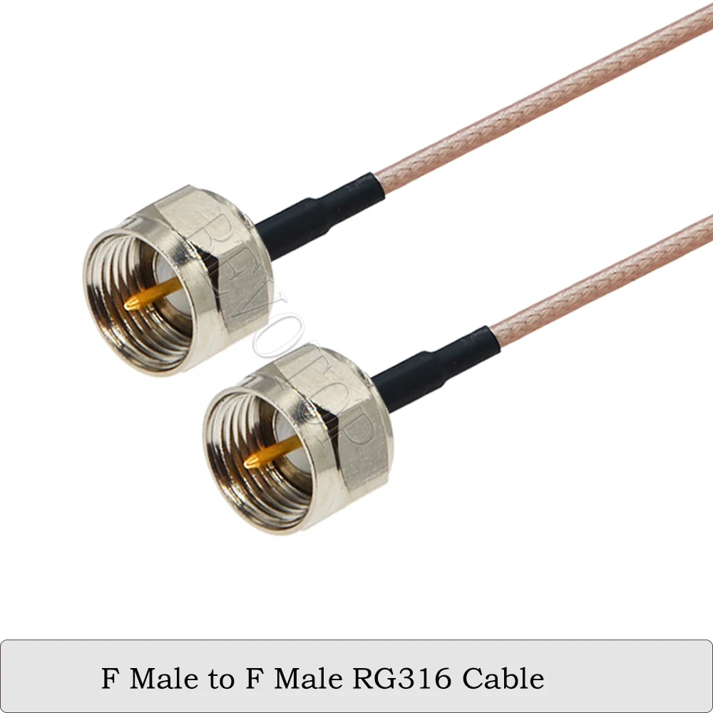 1Pcs F Male 90 Degree to F Male Right Angle Connector RF Coaxial Extension Pigtail RG316 Cable for TV Set-top Box DIY Jumpe