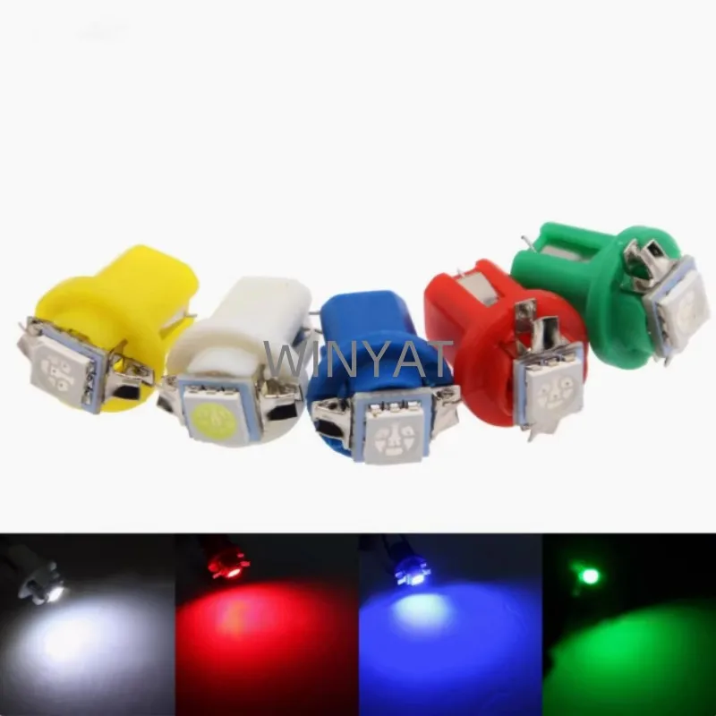 

10PCS Car Dashboard warming indicator Wedge Bulb Auto Lamp Instrument light DC12V B T5 B8.5D 8.5D B8.5 1 LED 5050 SMD