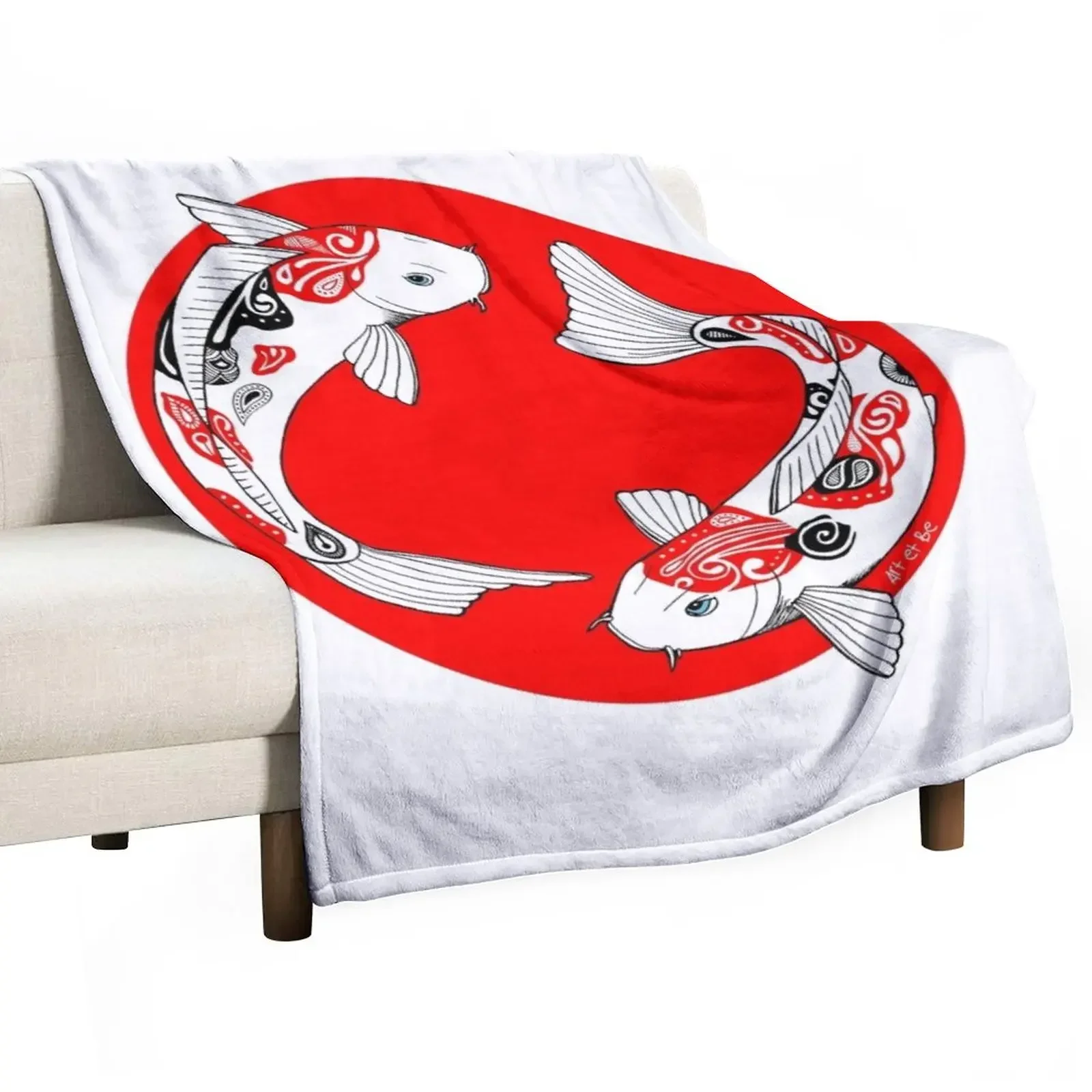 

Japanese koi Throw Blanket manga Thin Bed Fashionable Blankets