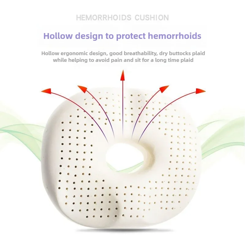 JFLEGAL Thickened Latex Hemorrhoid Cushion for Office Buttocks Surgery Pregnant Women Buttocks Cushion Hollow Coccyx cojines