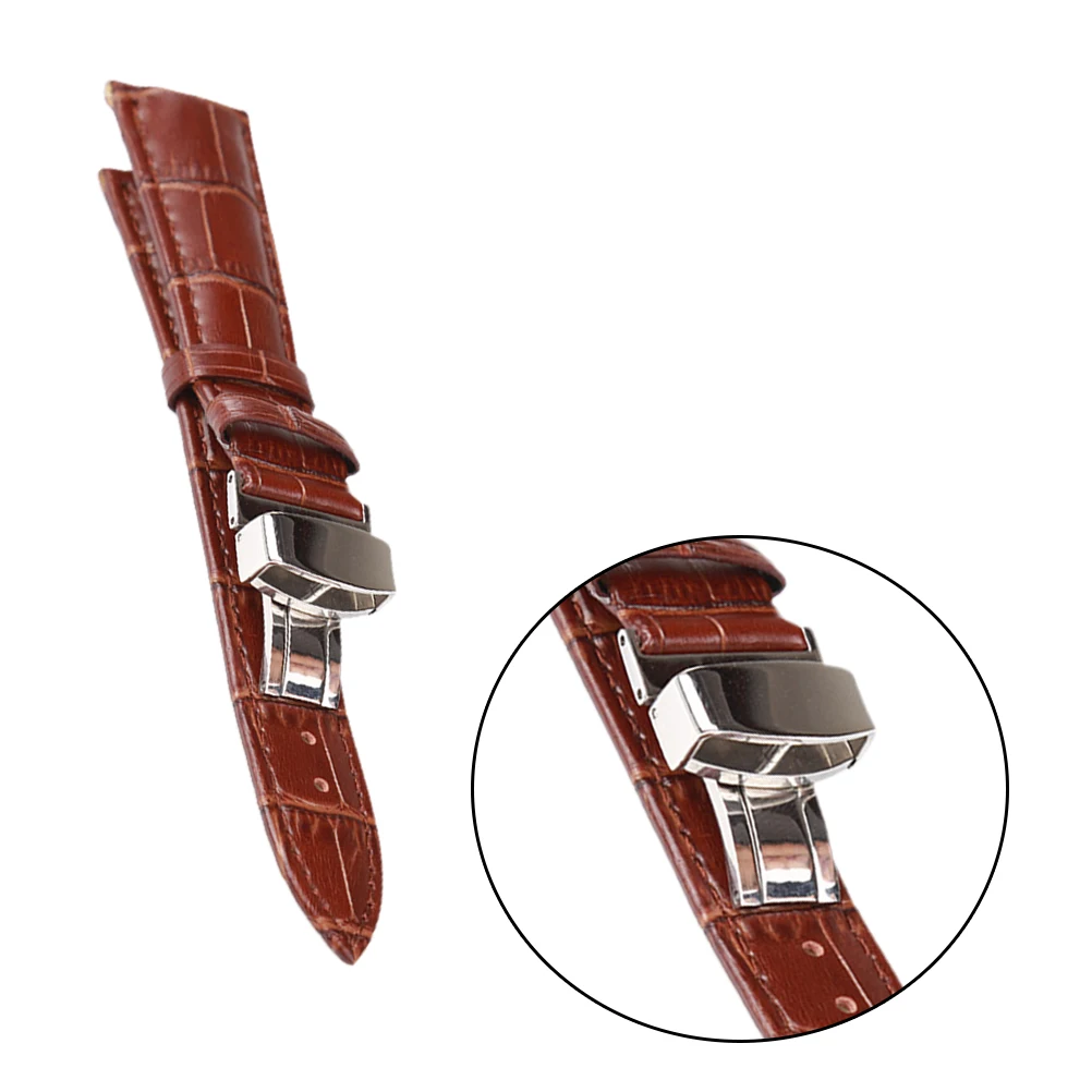 

Watch Strap Bands for Men Wristband Replacement Butterfly Buckle Watchband Man