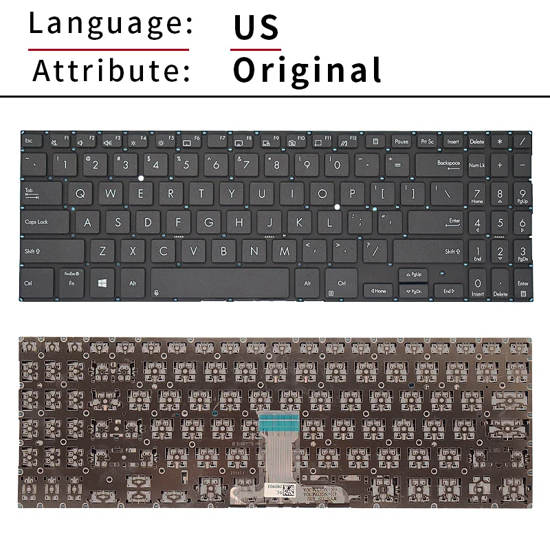 Imagem -03 - Original Eua Russo Teclado do Portátil para Asus Expertbook B1-b1500 P1550 Bw450 Pro15 Px555 Px555c Substituir Notebook Teclado Novo