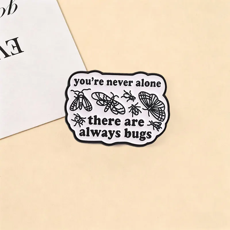 Spanische Schmetterlings-Zitat-Abzeichen, Kolibri, lustige Insekten-Humor-Emaille-Pins, Cartoon-Insekten-Tier-Revers-Broschen, Accessoire-Geschenk – Detail 2