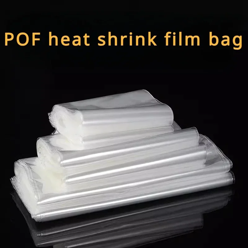 

25-28cm Width POF Heat Shrink Bag Food Grade Cosmetics Food Outer Packaging Shrink Film Dust and Moisture-proof Sealing Membrane