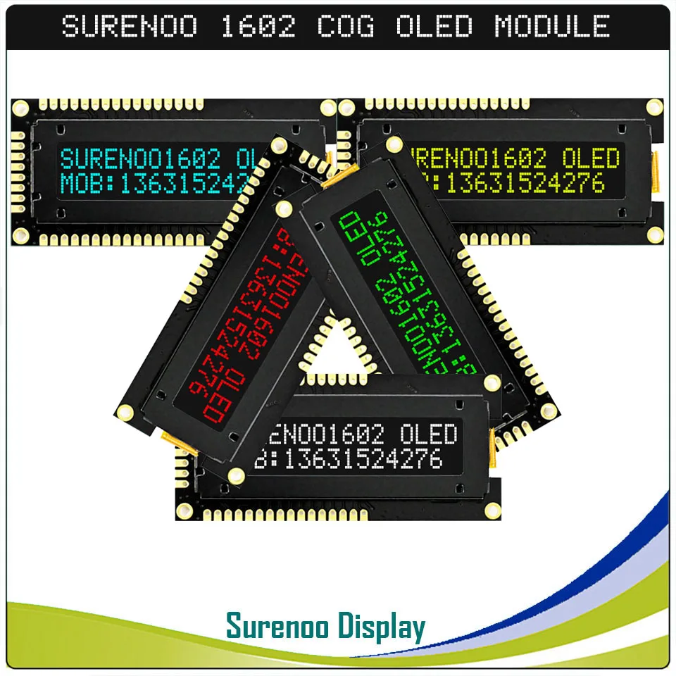 

Real OLED Display, 1602 162 16*2 Character LCD Module Display LCM Screen US2066 support Parallel SPI IIC/I2C