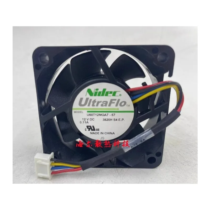 New Cooling Fan for Nidec U60T12MGA7-57 DC12V 0.11A 6025 PWM Cooling Fan 60 *60 *25MM