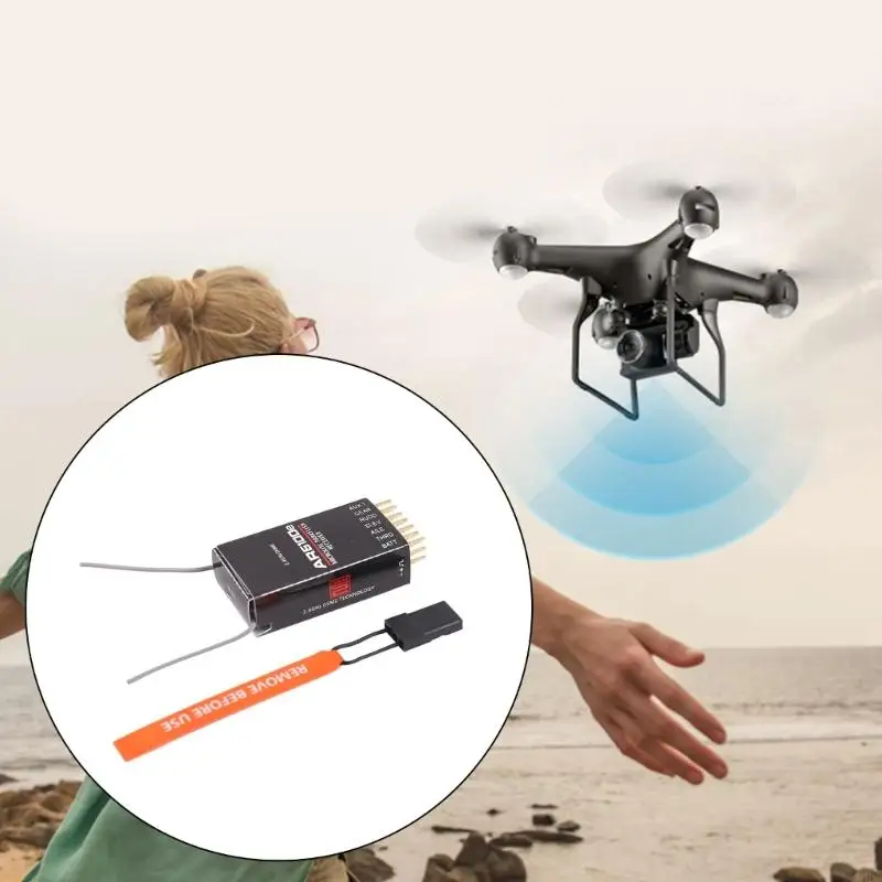 AR6100E 6 Channel Aircraft Receiver Support DSM2 Compatible DX6I DX7 DX8 DX18 DSX6 DSX9 Wide Compatibility