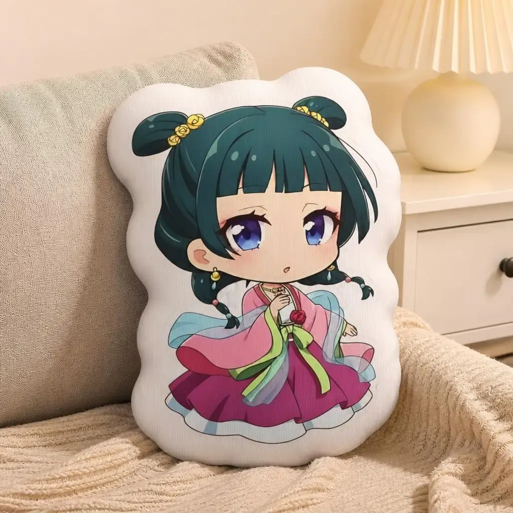 Maomao Anime Chibi Throw Pillow Chinese Hanfu Cushion Shaped Stuffed Decorative Pillow Sofa Bed Home Decor Fan Gift Bedroom