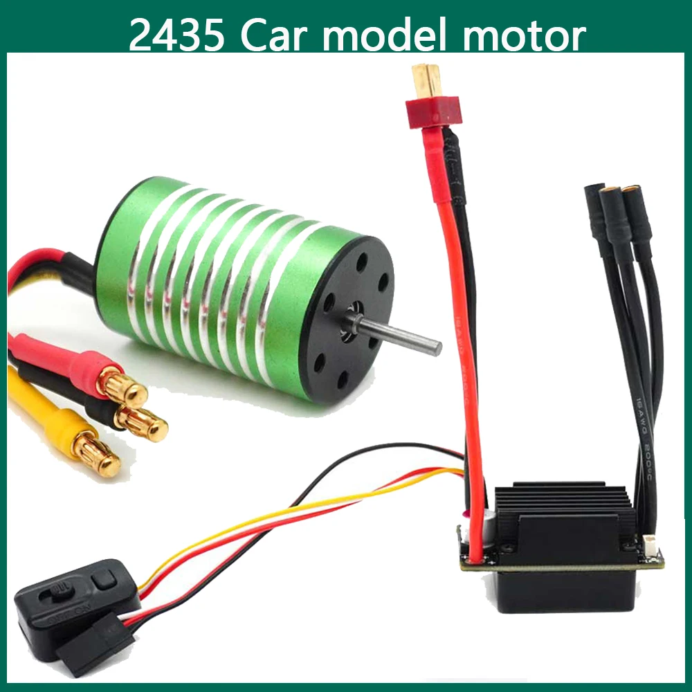 Brushless Motor 2435 3650/4000/4600/5600KV Model car motor  with 35A Brushless ESC for 1/16 1/18 RC Car Off Road Truck