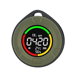 Carbon Dioxide Alarm Meter CO2 Alarm Anti Poisoning Battery Operated Digital Display with Temperature Humidity Detector Dropship