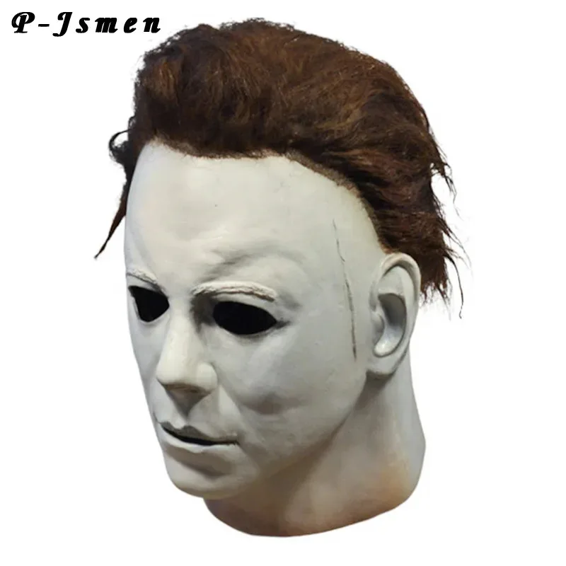 CyCafele Halloween 1978 Michael Myers Máscara Horror Cosplay Disfraz Máscaras de látex Accesorios de Halloween para adultos Blanco