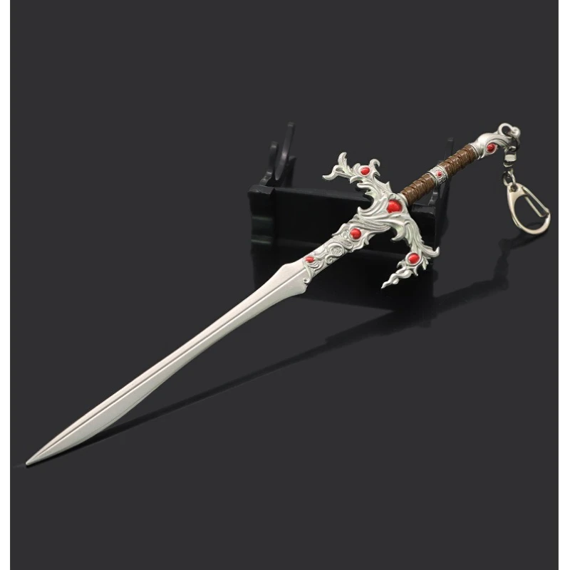 22cm/8.66in Baldur’s Gate Game Peripherals Keychain Githyanki Greatsword Metal Weapon Models Katana Knife Cosplay Props Boy Gift