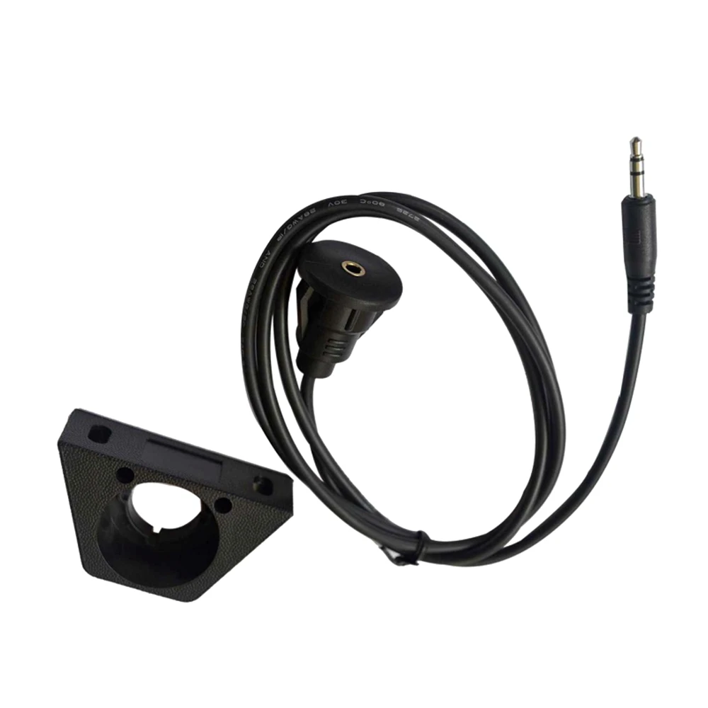 1M 3.5mm Jack Male to Female AUX Cable Waterproof Recessed Aux Extension Cable With Bracket Supports Car boot Trailer