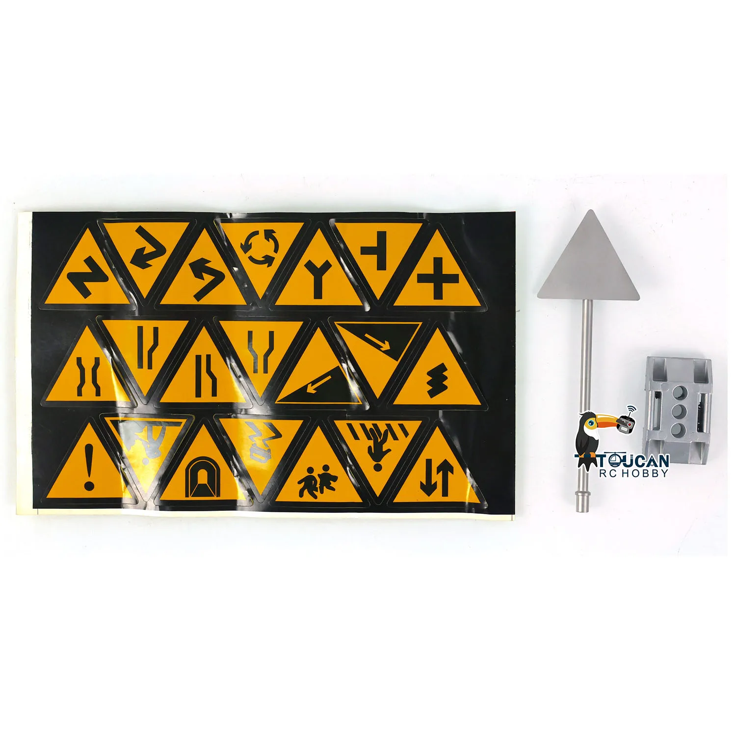 Spare Parts 1/14 Decorative Traffic Sign Accessories for Toys RC Construction Vehicle Radio Control Excavator Loader Car TH23567