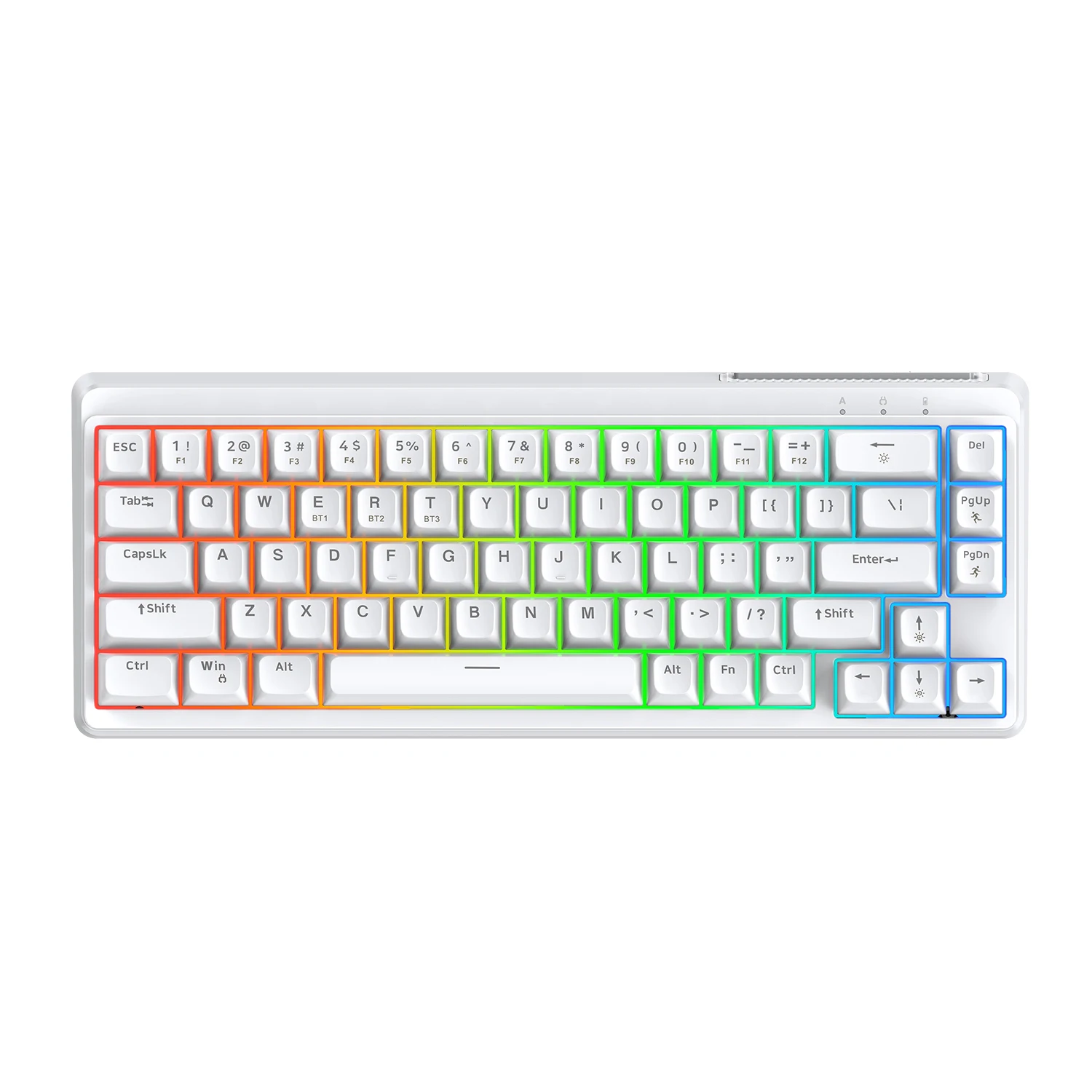 ​​FREEWOLF M68SE 68 Keys Mechanical Keyboard  Wired RGB Backlit Ergonomic Design PBT Keycaps for Win/Mac