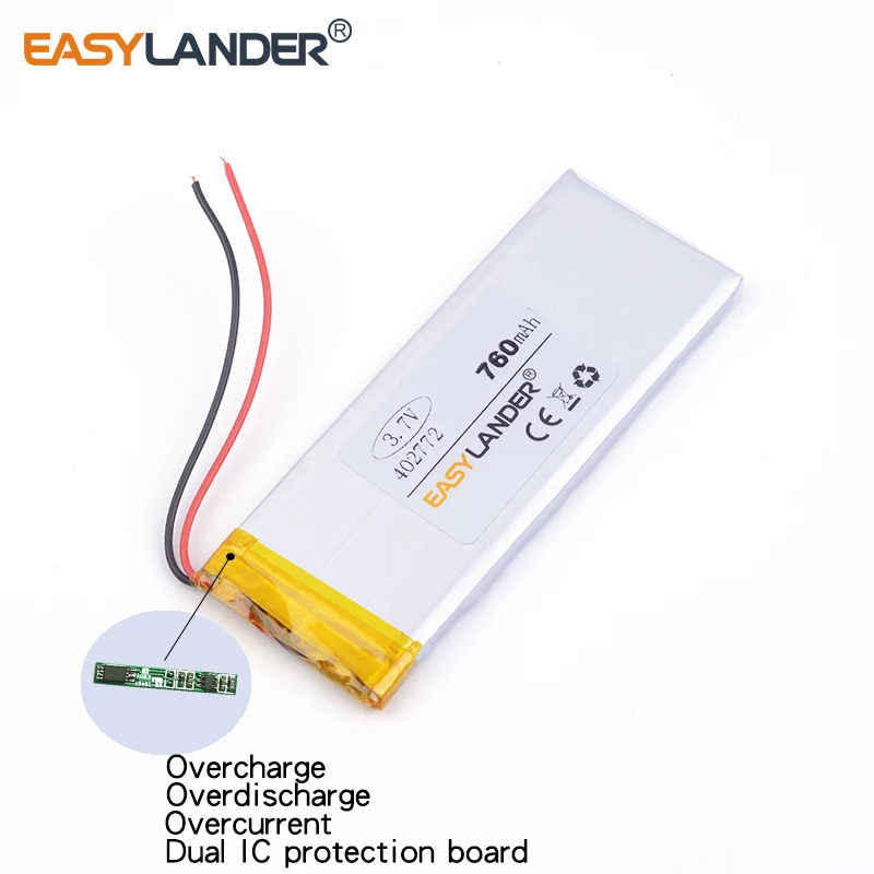 z.SHV 402772   760 mAh wiederaufladbarer Lithium-Li-Ionen-Li-Polymer-Akku für iPhone 4 Handy-Uhr PDA