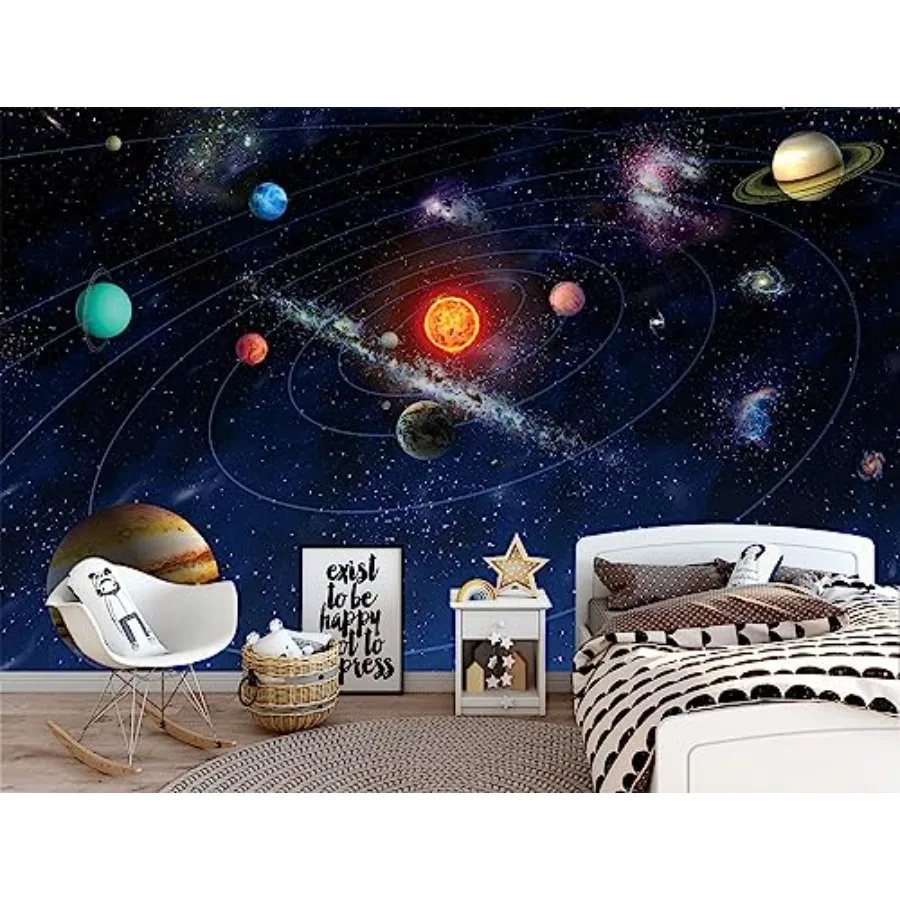 

Galay Wallpaper Peel and Stick Bedroom Planet Self Adhesive Wall Mural for Nursery Room Ceiling