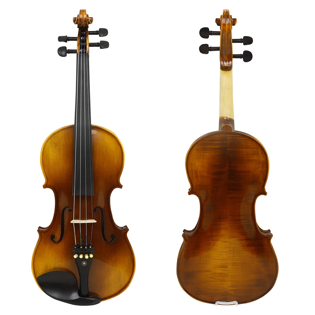 Astonville AV-610 Spruce Maple Tiger Pattern Violin Ebony Full Accessories With Colorful Violin Case