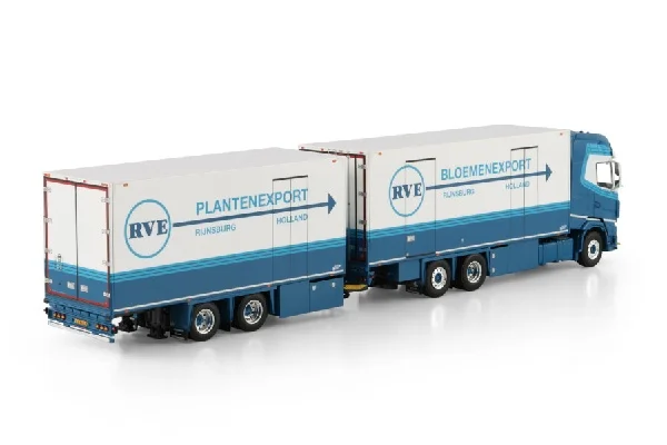 Diecast Model Gift WSI 1:50 Scale DAF 6X2 Axle Tractor Refrigerated,2 Cold Chain Container Delivery Truck Alloy Model 01-4598