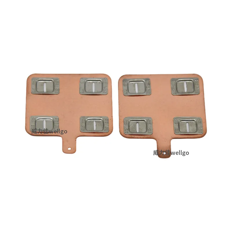 Power Battery Link Piece, Lithium Battery Pack Connector, Copper Buabar, 2*2 Out Ear Welding Small Welding Wire